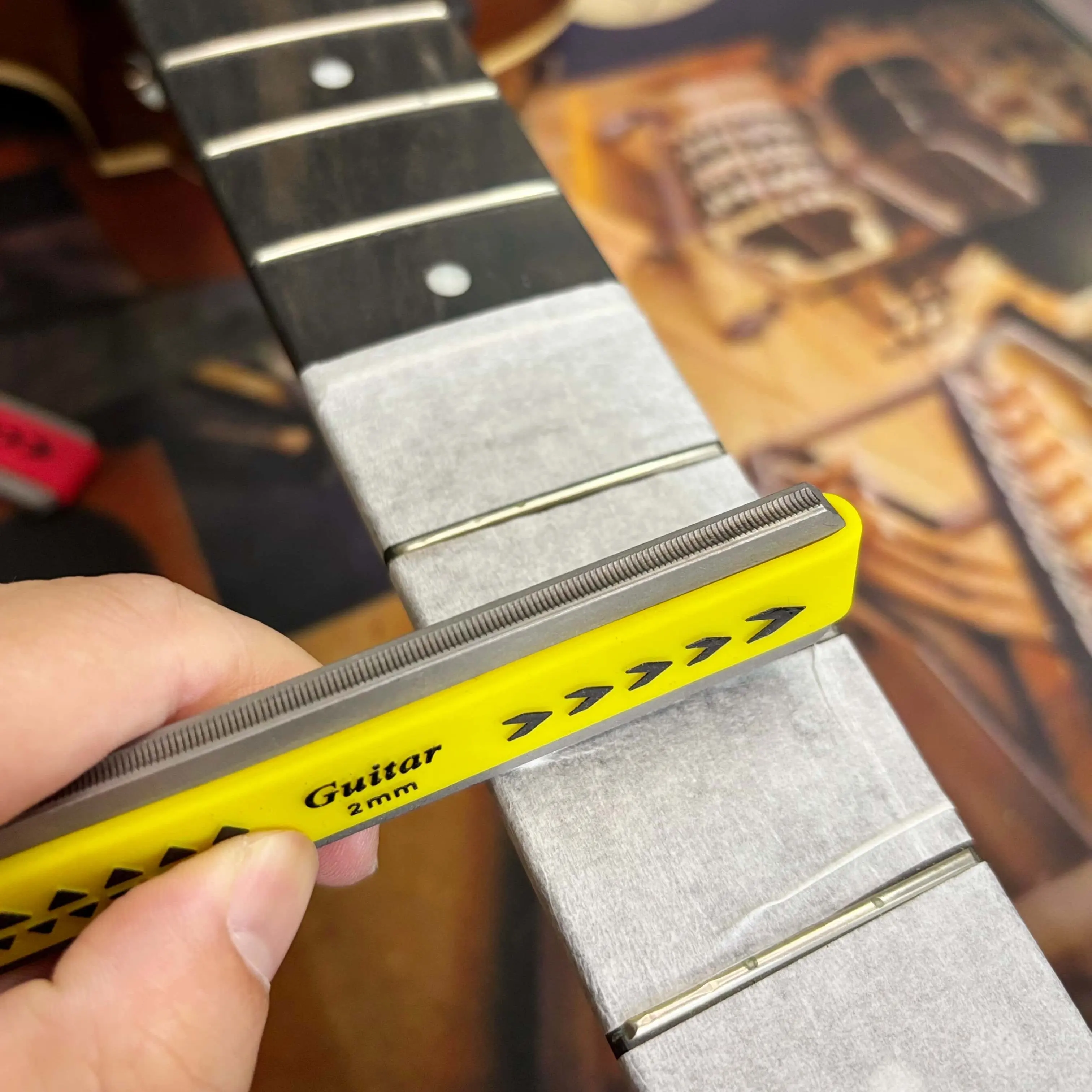 Musical Instrument Dulcimer - Lima de doble cara para coronar