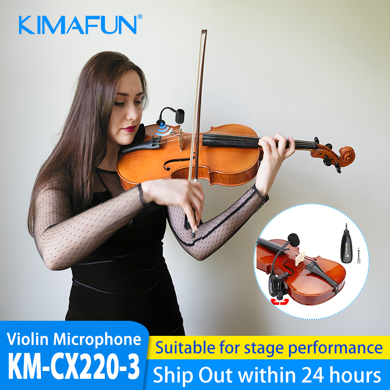 Musical Instrument Veena - Micrófono Inalámbrico para Violín KIMAFUN 2.4G,