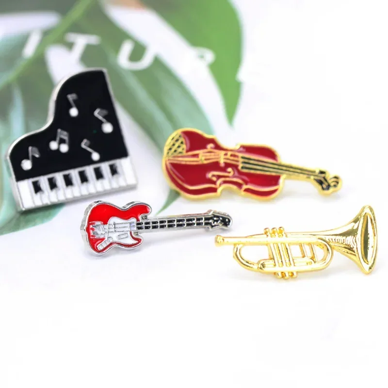 Musical Instrument Veena - Alfileres esmaltados Retro creativos para guitarra,