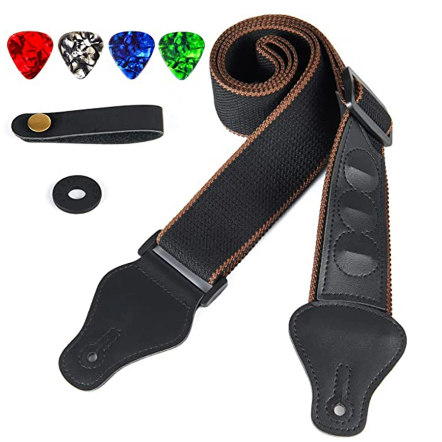 Musical Instrument Set - 7 unids/set correa de guitarra cuero