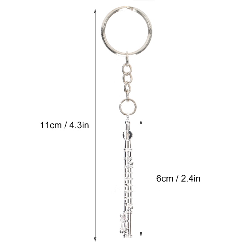 Musical Instrument Jewelry - Llavero de flauta, llavero de Metal,