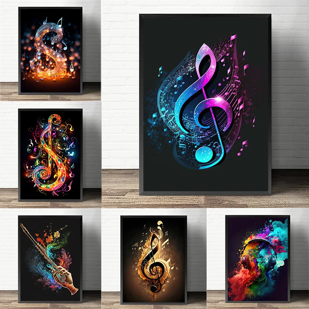 Musical Instrument Photo - Impresiones de carteles de notas musicales
