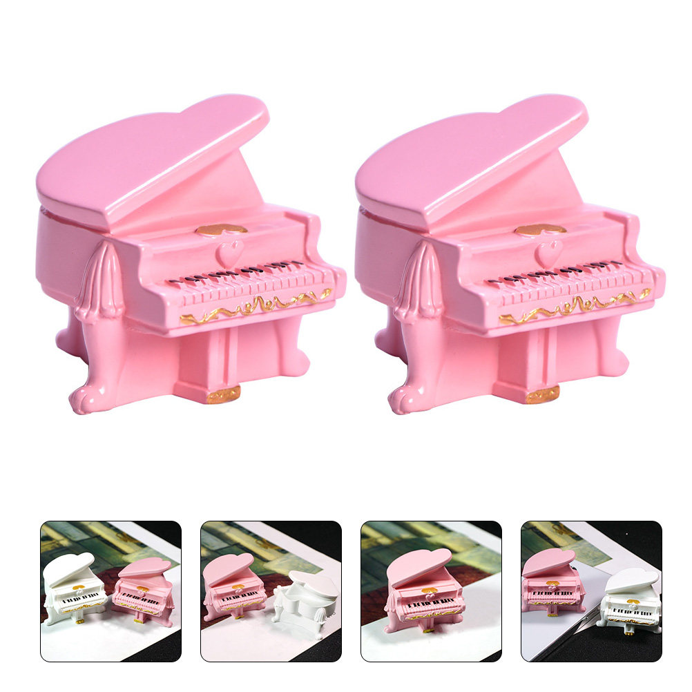 Musical Instrument Photo - 2 Piezas Mini Piano Decorativo de