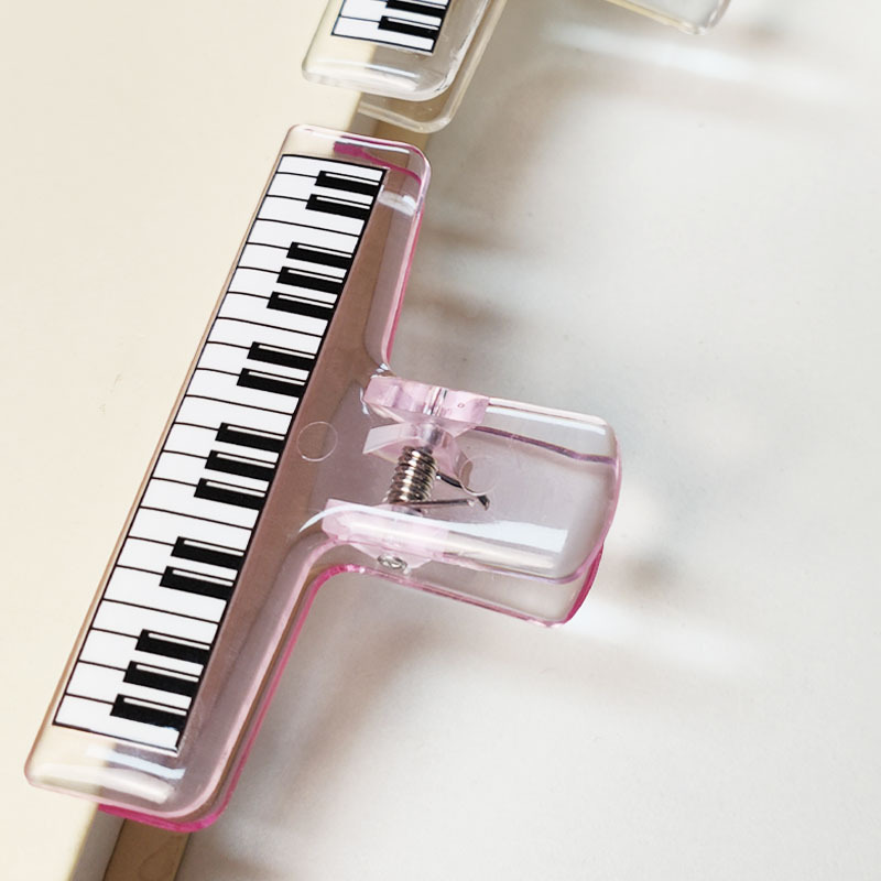 Musical Instruments List - Clip acrílico transparente con diseño de