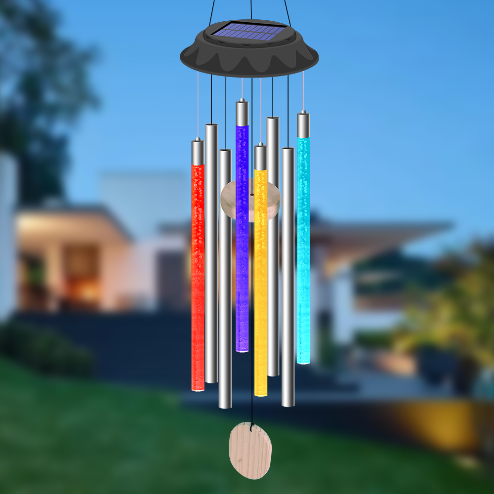 Carillón de viento Led Solar p - Wind Chime Tubular reseña y precio
