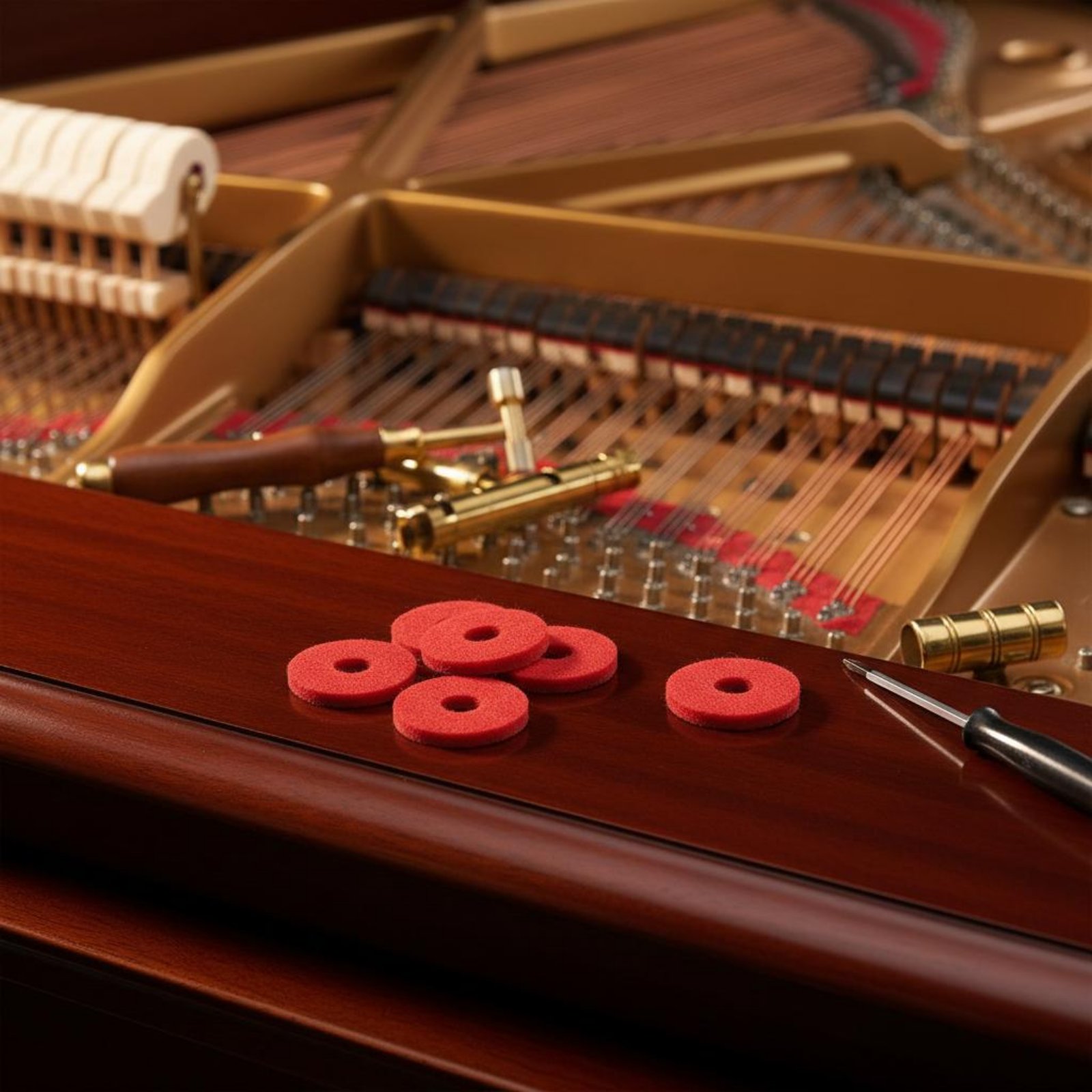Almohadilla de fieltro roja pe - A Musical Instrument With Keys reseña y precio
