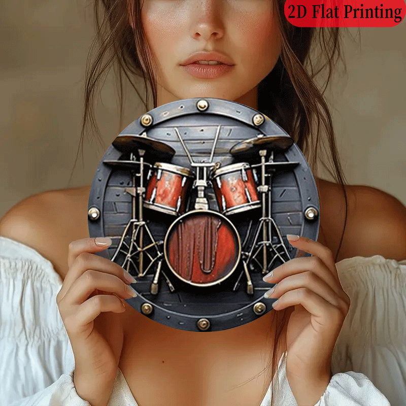 2D plano, 1 pieza, 20,32x20,32 - Musical Instrument Drum reseña y precio
